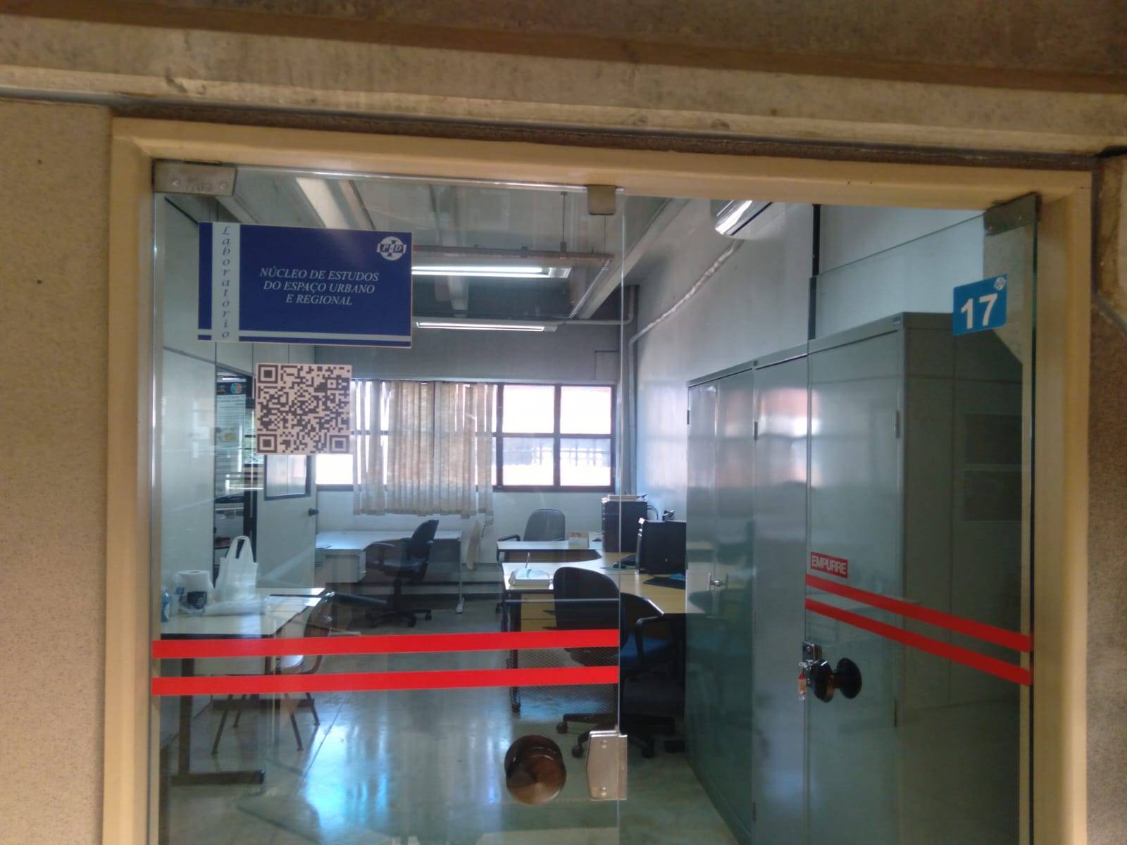 Vista da entrada com QR