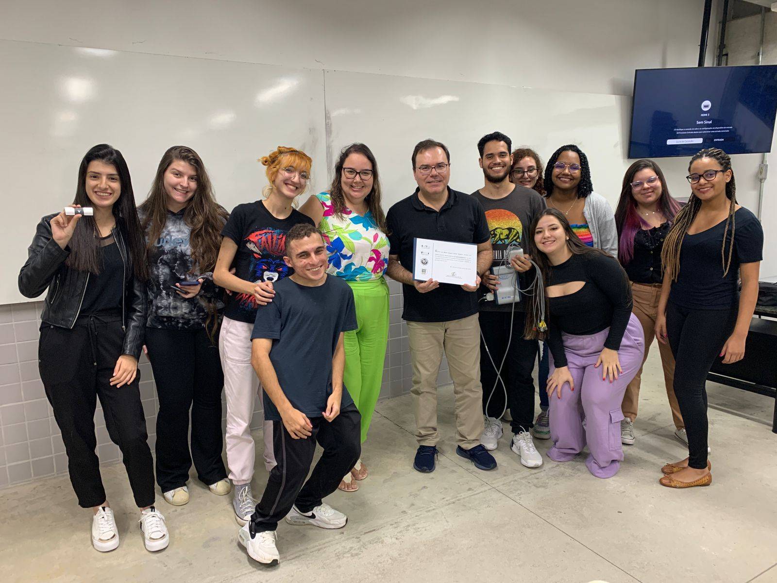Palestra sobre inovações tecnológicas em eletrocardiogramas - Ministrada pelo Dr. Bruno Augusto Alcova Nogueira, na disciplina de instrumentação biomédica